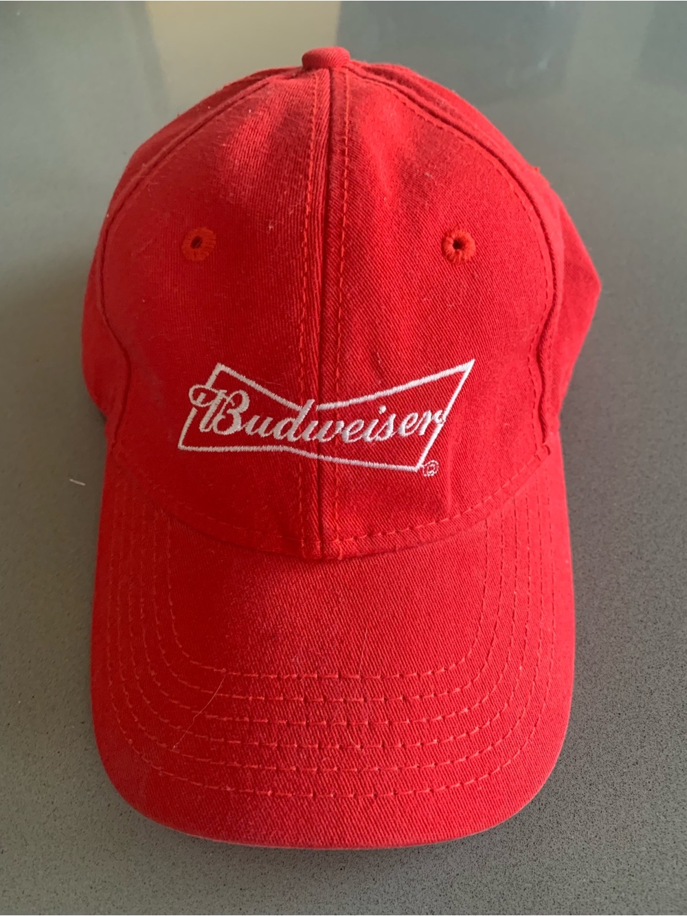 Budweiser Red Logo Baseball Cap with White Embroidery